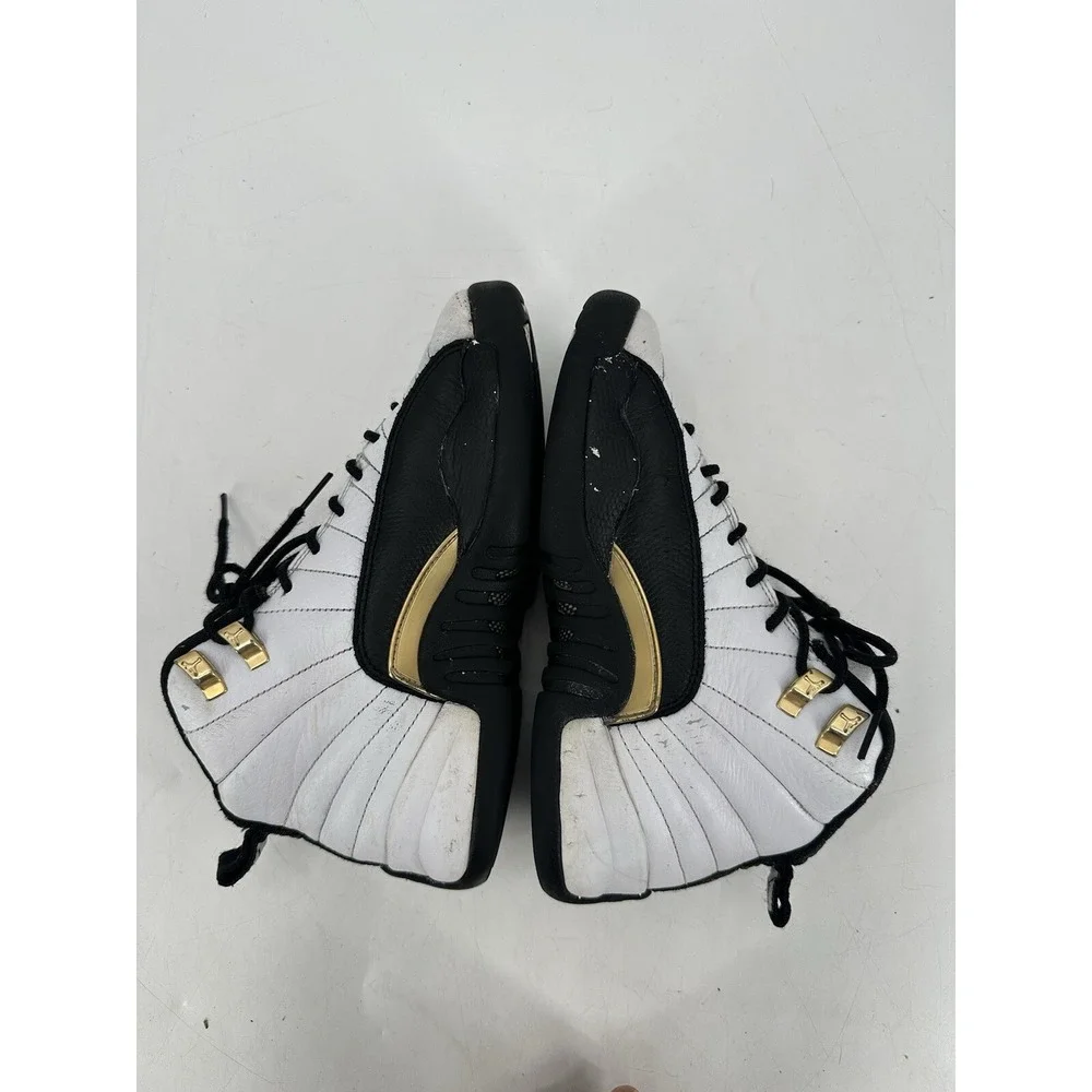 Air Jordan 12 Retro‎ 'Royalty Taxi' White/Metallic Gold Black 153265-170 Sz 5Y